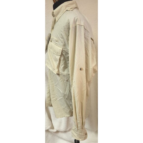 Sports Afield Mens Medium Grey Roll Tab Long Sleeve Button Hike Fish Shirt NWT - Picture 9 of 13